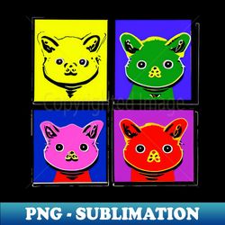 cute animals andy warhol style - professional sublimation digital download - perfect for personalization