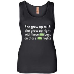 she grew up on those kansas nights &8211 womens jersey tank