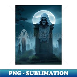 Ghost in the dark night - Decorative Sublimation PNG File - Capture Imagination with Every Detail
