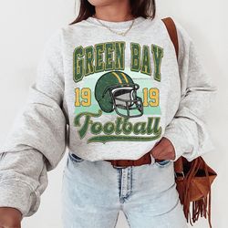 retro green bay football sweatshirt, green bay football crewneck sweatshirt, green bay football shirt, vintage green bay