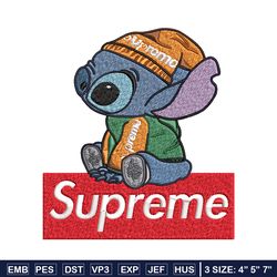 stitch supreme cool embroidery design, cartoon embroidery, cartoon design, embroidery file, digital download.