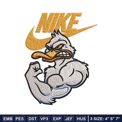 strong duck stock illustration nike embroidery design, cartoon embroidery, nike design, logo shirt, instant download.