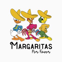 three caballeros design png file, three caballeros margaritas por favor mexico png file, donald duck, jose panchito png