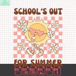 groovy schools out for summer svg