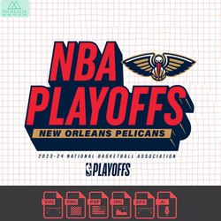 2024 nba playoffs new orleans pelicans logo svg