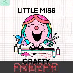 groovy little miss crafty teacher svg
