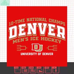 10 time national champions denver ice hockey svg