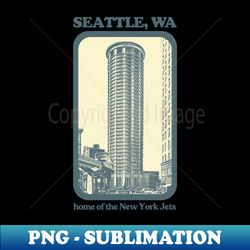 seattle wa  humorous retro style tourism design - trendy sublimation digital download - boost your success with this inspirational png download