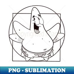 vitruvian patrick star - exclusive sublimation digital file - instantly transform your sublimation projects