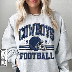 cowboys football sweatshirt, shirt retro style 90s vintage unisex crewneck, graphic tee gift for football fan sport l140