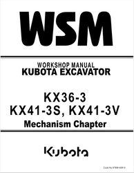 kubota kx36-3 kx41-3 kx41-3v excavator workshop manual