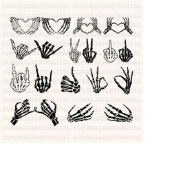 skeleton hands svg skull skeleton hand halloween svg rack hand svg middle finger svg cricut cut files instant download