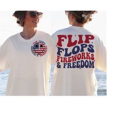 flip flops fireworks and freedom svg sublimation design download, usa flag svg, 4th of july svg, independence day svg, s