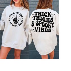 thick thighs spooky vibes svg, halloween svg, thick thighs spooky vibes png, halloween sublimation design, retro hallowe