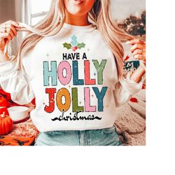 retro holly jolly christmas svg png, christmas svg png, retro christmas png, trendy christmas shirt svg, vintage christm