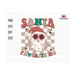 santa favorite ho svg, trendy christmas svg, xmas retro svg, christmas quotes svg, merry christmas svg, christmas shirt, checkered christmas