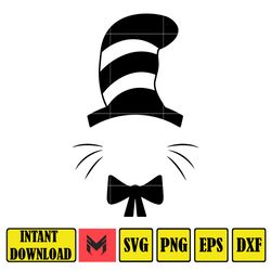 dr seuss svg layered item, dr. seuss quotes cat in the hat svg clipart, cricut, digital vector cut file, cat and the hat
