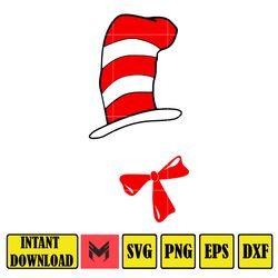 the cat in the hat png , dr. seuss quotes cat in the hat svg clipart, cricut, digital vector cut file, cat and the hat