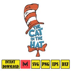 the cat in the hat png , dr. seuss quotes cat in the hat svg clipart, cricut, digital vector cut file, cat and the hat