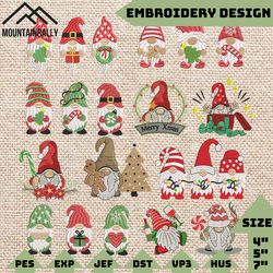 15+ christmas gnome embroidery, christmas bundle embroidery design, christmas embroidery, christmas 2023 embroidery file