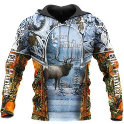 elk hunting 3d all over print | hoodie | unisex | full size | adult | colorful | ht4939