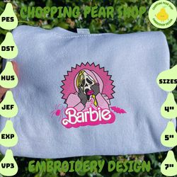 barbi movie embroidery machine design, barbi halloween embroidery file, spooky barbi emrboidery file, instant download