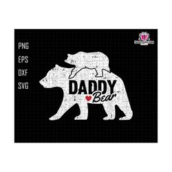 daddy bear svg, daddy svg, bear svg, bear silhouette svg, dad life svg, gift for dad, daddy sublimation svg, fathers day svg, bear lover svg