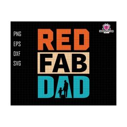 red fab dad svg, dad and child svg, funny dad svg, dad silhouette svg, fabulous dad sublimation svg, father's day svg, digital download