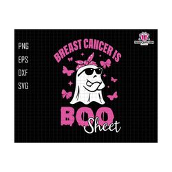 breast cancer boo sheet svg, cute ghost svg, awareness ribbon svg, cancer ribbon svg, cancer quote pink, digital file svg, fight cancer svg
