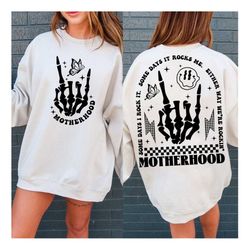 motherhood some day i rock it svg-png, retro motherhood sublimation design, trendy front and back design, funny motherho