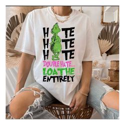 hate hate hate double hate loathe entirely grinc png, christmas sublimation designs, retro christmas png, christmas png,