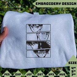 anime inspired embroidery designs, machine embroidery design file, pes, dst, jef, vp3, hus, instant download.