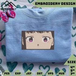 anime inspired embroidery designs, machine embroidery design file, pes, dst, jef, vp3, hus, instant download, cute girl embroidery