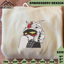 anime embroidery designs, anime inspired embroidery designs, machine embroidery design file, pes, dst, jef, vp3, hus, instant download. robot anime embroidery