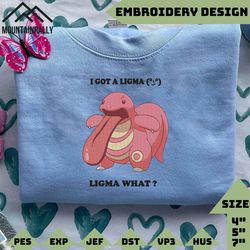 ligma quote, funny anime, animal anime, inspired anime files, machine embroidery, pink cute character, instant download, anime embroidery designs