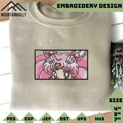 pink girl anime embroidery designs, inspired anime embroidery, sailor moon embroidery, anime embroidery designs, instant download