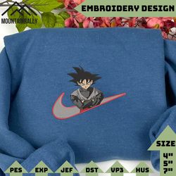 nike x songoku embroidered sweatshirt, custom embroidered sweatshirt, anime embroidered sweatshirt, latest anime embroidered hoodie, anime sweatshirt, embroidered anime gift
