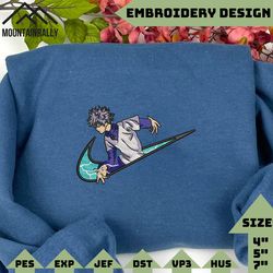 anime embroidered sweatshirt, nike x killua embroidered sweatshirt, unisex embroidered sweatshirt, anime embroidered crewneck, best anime sweatshirt, embroidered gift