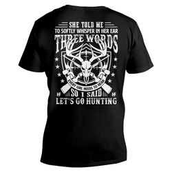 let&8217s go hunting back unisex t shirt | full size | adult | black | h5654