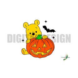 pumpkin fall season honey bear digital design svg png halloween themed design