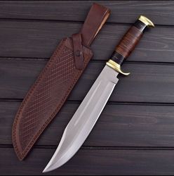 custom handmade 18" d2 hunting crocodile dundee high polish survival bowie knife