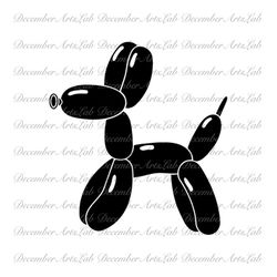 birthday balloon animal svg, birthday svg, balloon svg, dog balloon svg, svg file balloon dog, ballon poodle svg, balloo