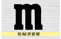 lower case letter m svg png eps dxf pdf/m svg/m png/m clip art/m cricut silhouette cut file/halloween costume m svg/m's