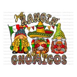 just hanging with my gnomigos png sublimation design, hand drawn gnomies png, mexican gnome png, gnome, mexico gnomies p