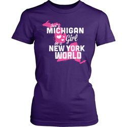 michigan t-shirt design &8211 michigan girl new york world