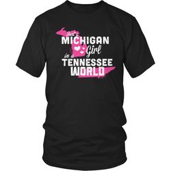michigan t-shirt design &8211 michigan girl tennessee world