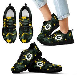 military background energetic green bay packers sneakers
