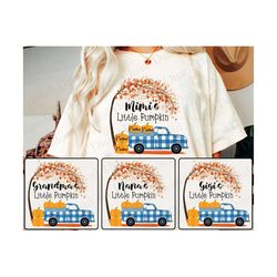 personalization grandma little pumpkins png, pumpkin truck png, autumn pumpkin png, pumpkin season png, thanksgiving png, hello fall png