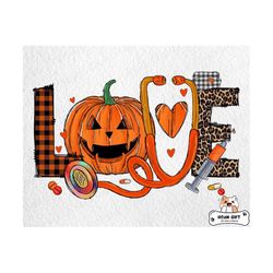 love nurse pumpkin funny halloween png, nurse png, halloween ghost png, spooky season png, happy halloween png, trick or treat png