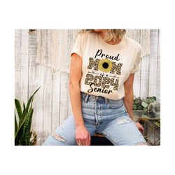 proud mom of a 2024 senior, proud mama shirt, leopard tee, graduation shirt for family, back to school shirt, teacher ap